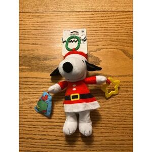 Peanuts Snoopy Holiday Plush Toy Gift Bag Star Rattle Clip On Target Exclusive